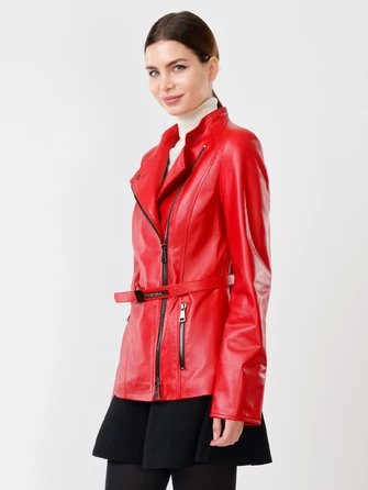 Женская кожаная куртка косуха с поясом 320(нв)-1